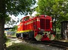Lokomotiva T426.003 bhem zkuební jízdy v obvodu stanice Praha-Zliín