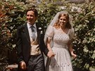 Edoardo Mapelli Mozzi a princezna Beatrice ve svatební den (Windsor, 17....