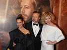 Barbora Seidlová, Viktor Dvoák a Anna Geislerová na premiée filmu Havel...
