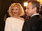 Anna Geislerová a Viktor Dvoák na premiée filmu Havel (Praha, 21. ervence...