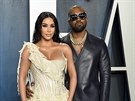 Kim Kardashianová a Kanye West (Los Angeles, 9. února 2020)