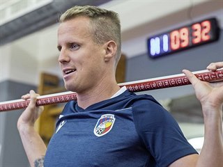 Plzeňský obránce David Limberský při zátěžových testech před novou sezonou