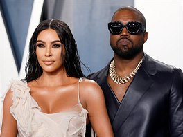 Kim Kardashianová a Kanye West (Los Angeles, 9. února 2020)