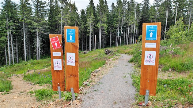 V novém Trailparku Plešivec jsou zatím otevřené traily modrý a červený.