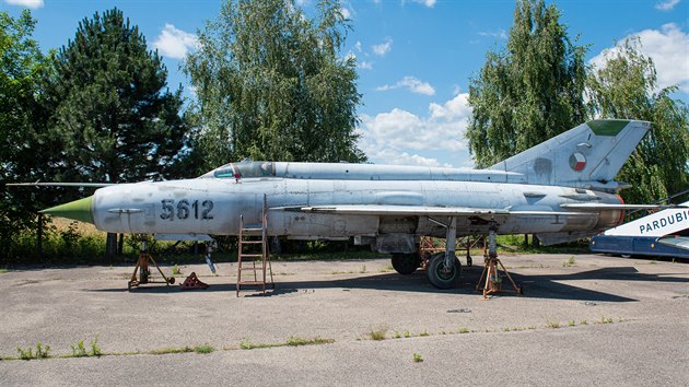 Kunovick muzeum zskalo shaku MiG-21, verze MF. Od roku 1975 byla soust 1. sthacho leteckho pluku protivzdun obrany.