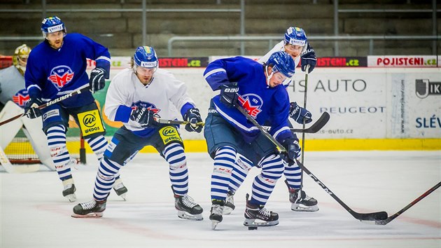 eskobudjovit hokejist zahjili ppravu na led trninkovm zpasem.