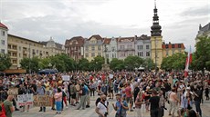 V Ostravě se konala demonstrace proti plošnému rozšíření protikoronavirových...