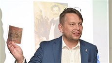 Generální ředitel Státní tiskárny cenin Tomáš Hebelka představil v Ivančicích...