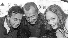 Herci Jakub �palek, Radek Pastr�ák a Anna Geislerová, protagonisté snímku...