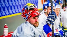 Marek Čiliak na tréninku hokejistů Českých Budějovic.