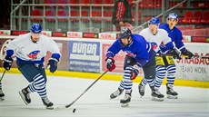 Českobudějovičtí hokejisté zahájili přípravu na ledě tréninkovým zápasem.