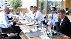 Český premiér Andrej Babiš, na summitu lídrů Evropské unie k rozpočtu a obnově...