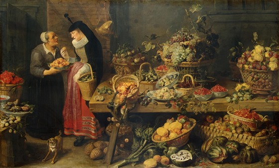 Tento obraz Franse Snydersa ve odstartoval. Nkteré druhy ovoce a zeleniny na...