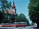 Jedna z nov objevených fotografií trolejbusu stoupajícího 8. ervna 1977 na...