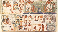 Egyptská gastronomie na obrazu zhruba 1400 až 1390 před naším letopočtem.