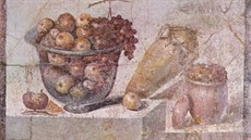 Ovoce z Pompejí, obraz je zhruba z roku 70 našeho letopočtu.