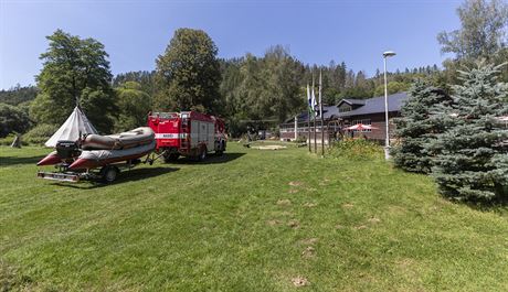 Masarykv tábor YMCA u Sobína, kde policisté pátrají po dvou poheovaných...