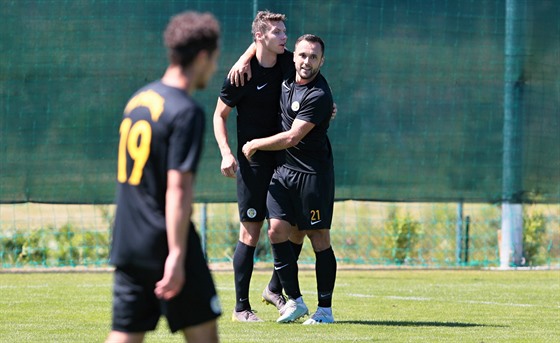 Fotbalisté Pepeí v pípravném utkání proti Liberci. 