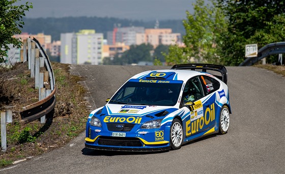 Václav Pech a Petr Uhel na Valaské rallye.