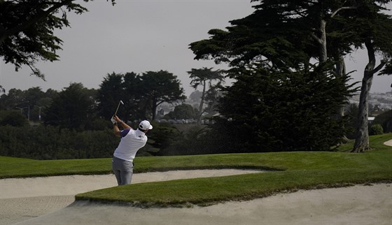 Americký golfista Dustin Johnson na majoru PGA Championship v San Franciscu