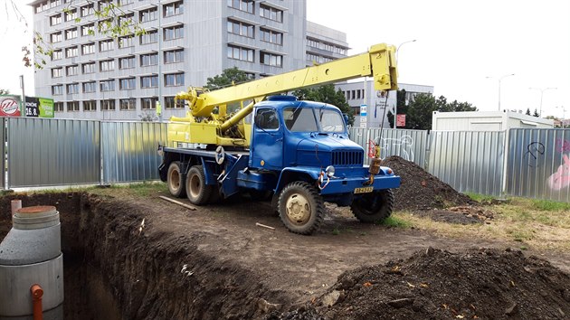 Výkopové práce na Sídliti Skalka