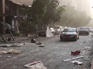 Ulice Bejrútu po výbuchu