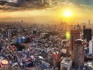 Západ slunce nad Mexico City