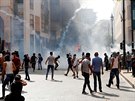 Libanonci demonstrují v centru Bejrútu nkolik dní po masivním výbuchu. Policie...