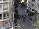 Libanontí policisté zasahují proti demonstrantm, kteí protestují v centru...