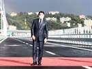 Italský premiér Giuseppe Conte na slavnostním otevení nového mostu v Janov...