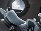 Kabina kosmické lodi SpaceShipTwo prezentovaná Richardem Bransonem 28. ervence...