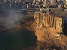 Zábry z dronu. Bejrút se vzpamatovává z výbuchu v pístavu