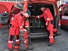 Souástí speciálního týmu hasi USAR pi pomoci v Bejrútu je také dvojice...