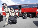 Speciální tým hasi USAR se pipravuje na odlet do Bejrútu. (5. srpna 2020)