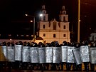 Policie v bloruském Minsku zasahuje proti lidem, kteí vyli do ulic mst po...