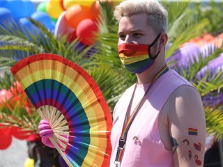 V Praze se koná desátý ročník festivalu Prague Pride. (8. srpna 2020)