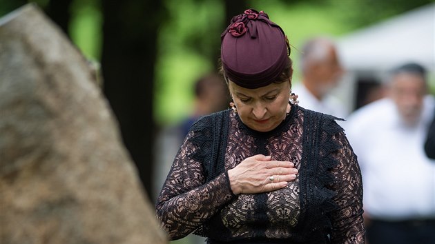 V Letech u Psku se v nedli konal pietn akt k uctn romskch obt nacismu. (2. srpna 2020)