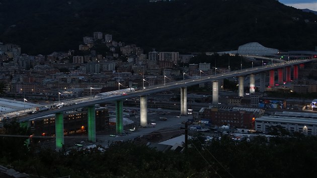 Slavnostn oteven novho mostu v italskm Janov. (3. srpna 2020)
