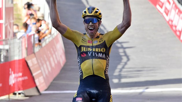 Belgick cyklista Wout van Aert vtz na Strade Bianche.