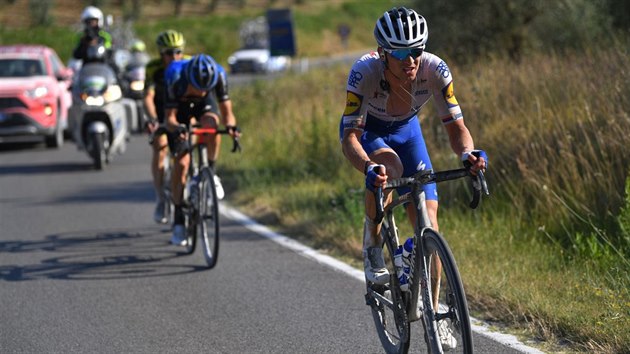 Zdenk tybar na trati Strade Bianche