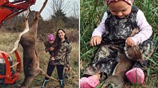 Beka Garrisová chodí lovit zvíata s dvouletou dcerkou.