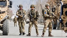 Brittí vojáci v afghánském Kábulu (6. bezna 2020)