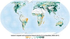 Svět je dnes o hodně zelenější, než tomu bylo v roce 2000. Oblasti s největším...