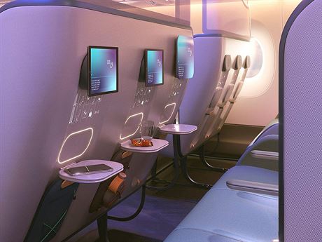 Nov koncept kabin letadel od renomovanho londnskho designrskho studia...