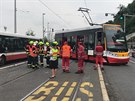 Dopravu v Radlick� ulici na Praze 5 v �ter� r�no zkomplikovala nehoda tramvaje...