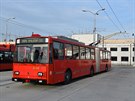 Trolejbus koda 15 TrM trolejbus autokoly. Píprava trolejbusu koda 15 TrM ve...