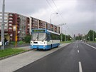 Trolejbus koda 17 Tr íslo 3903 na ulici Varenská, zastávka Stanice záchranné...