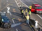 Policie vyetuje nehody na mstské dálnici v Berlín, které byly zejm...