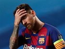 Lionel Messi, kapitán Barcelony, po debaklu s Bayernem v Lize mistr.