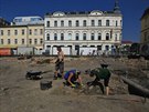 Archeologick� vykop�vky na prostranstv� zvan�m Lauby v centru Ostravy (12....